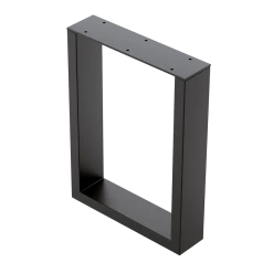 Della Francesca Trapezoid-Shaped Table Bench Desk Legs Retro Industrial Design Fully Welded - Black