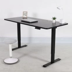 Furniture Palermo Standing Desk Sit Stand Height Adjustable Motorised 160cm Table Dual Motor