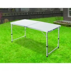 Randy & Travis Machinery Furniture Aluminium Folding Table 120cm Portable Indoor Outdoor Picnic Party Camping Tables