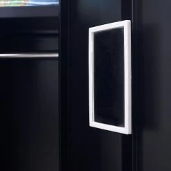 Salvatore Angelotti Furniture Black One-Door Office Gym Shed Clothing Locker Cabinet - Standard Lock With 2 Keys