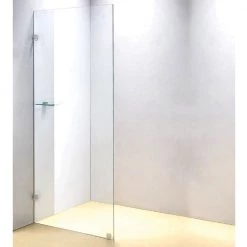 Della Francesca 90 X 210cm Frameless 10mm Safety Glass Shower Screen CHROME DIY & Renovation