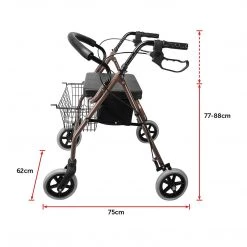 Randy & Travis Machinery Rollator Walker Walking Frame With Wheels Zimmer Mobility Aids Seat Coffee Home & Lifestyle