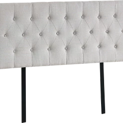 Palermo Double Linen Fabric Deluxe Headboard Bedhead In Beige Furniture