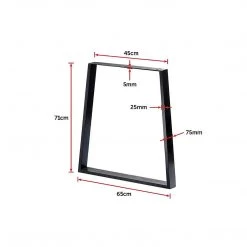 Randy & Travis Machinery Furniture Trapezium-Shaped Table Bench Desk Legs Retro Industrial Design Fully Welded