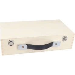 Randy & Travis Machinery Deluxe Boules Bocce 8 Alloy Ball Set With Wooden Case