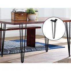 Randy & Travis Machinery Set Of 4 Industrial 12mm Steel Retro Hairpin Table Legs - 71cm Leg