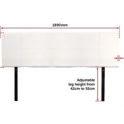 Palermo Furniture King White PU Leather Bed Headboard Bedhead