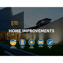 Randy & Travis Machinery Home & Lifestyle 12x Solar Powered LED Buried Inground Recessed Light Garden Outdoor Deck Path