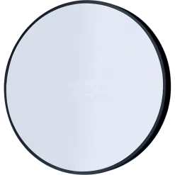 90cm Round Wall Mirror Bathroom Makeup Mirror By Della Francesca - Black