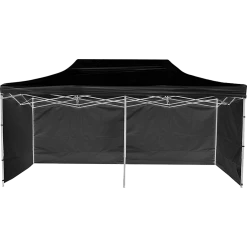 Randy & Travis Machinery 3x6m Popup Gazebo Party Tent Marquee Black