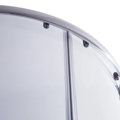 Della Francesca 100 X 100cm Rounded Sliding 6mm Curved Shower Screen With Base In Chrome With Black Base DIY & Renovation