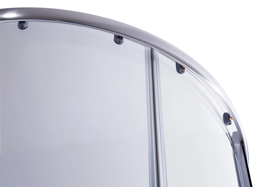 Della Francesca 100 X 100cm Rounded Sliding 6mm Curved Shower Screen With Base In Chrome With Black Base DIY & Renovation