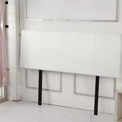 Palermo Queen White PU Leather Bed Headboard Bedhead
