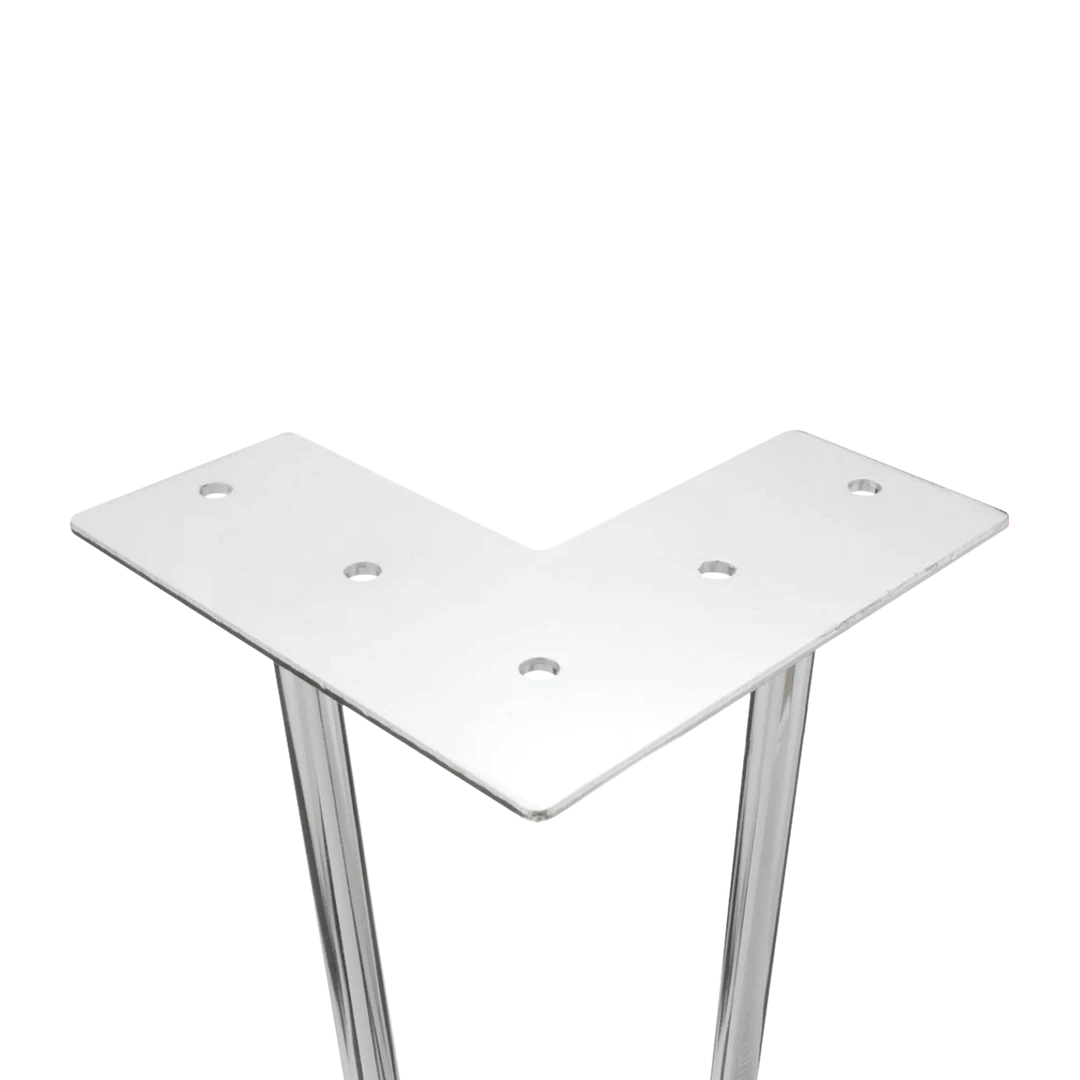Della Francesca Furniture Set Of 4 Chrome Retro Hairpin Table Legs 12mm Steel Bench Desk - 41cm