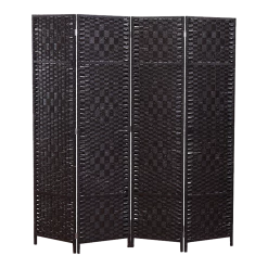 Palermo 4-Panel Room Divider Screen Privacy Rattan Dividers Stand Fold
