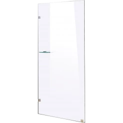 Della Francesca DIY & Renovation 80 X 210cm Frameless 10mm Safety Glass Shower Screen CHROME