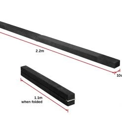Randy & Travis Machinery 2.2m Gymnastics Folding Balance Beam Black Synthetic Suede Sports & Fitness