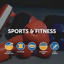 Randy & Travis Machinery Kicking Boxing Sparring Shield & Punching Pad Mitts Combo Sports & Fitness