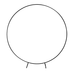 Randy & Travis Machinery 2M Wedding Hoop Round Circle Arch Backdrop Flower Display Stand Frame Background Black