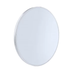 60cm Round Wall Mirror Bathroom Makeup Mirror By Della Francesca - White DIY & Renovation