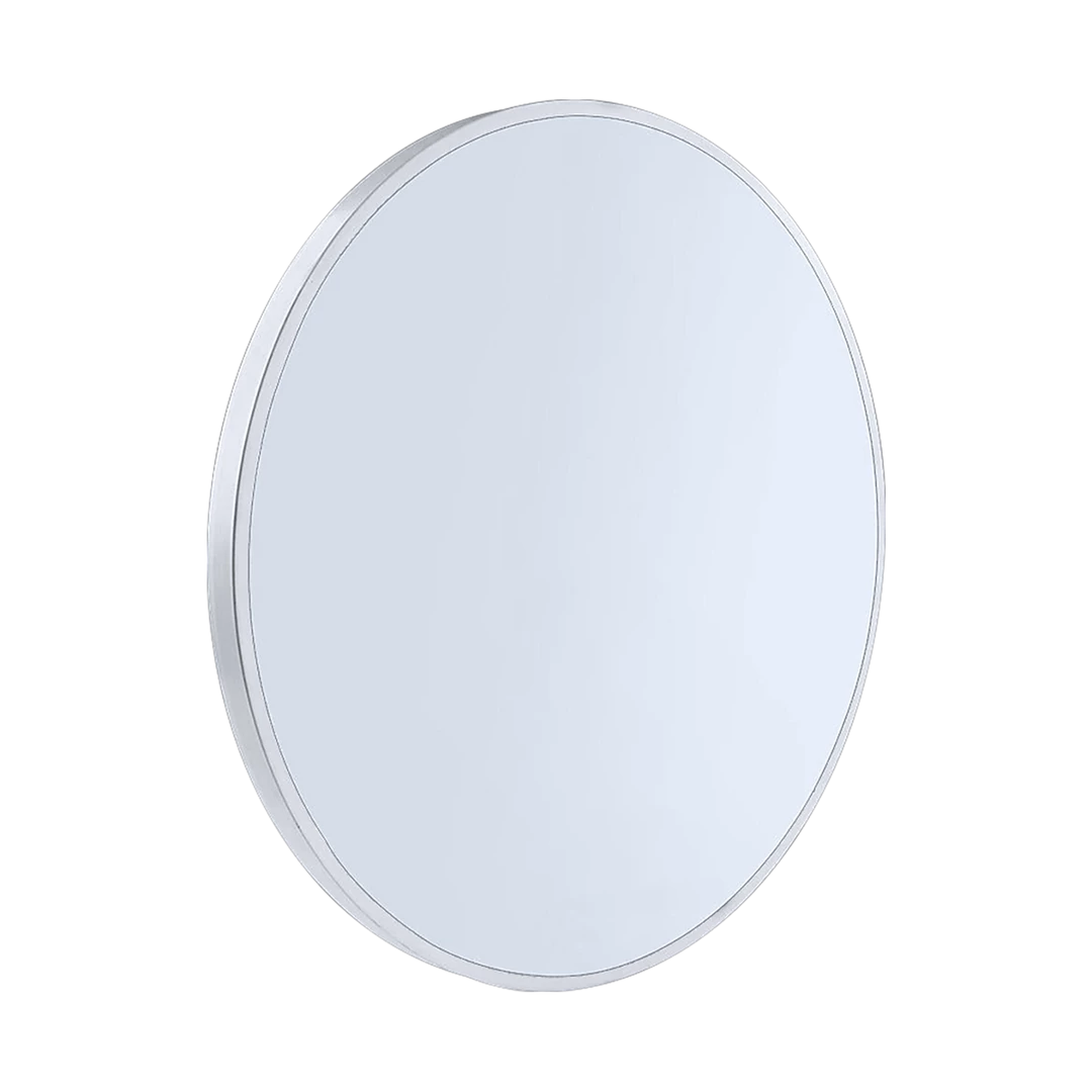 80cm Round Wall Mirror Bathroom Makeup Mirror By Della Francesca - White DIY & Renovation