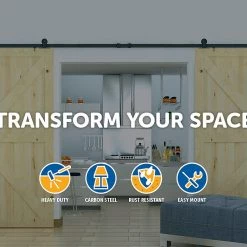 Randy & Travis Machinery DIY & Renovation 2.4m Sliding Barn Door Hardware