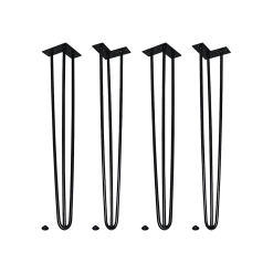 Randy & Travis Machinery Set Of 4 Industrial 12mm Steel Retro Hairpin Table Legs - 71cm Leg