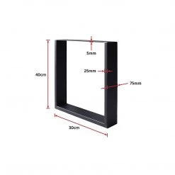 Randy & Travis Machinery 2x Coffee Dining Table Legs Steel Industrial Vintage Bench Metal Box 40CM Furniture