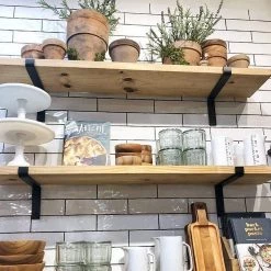 Randy & Travis Machinery Floating Wall Shelf Brackets Heavy Duty Rustic Industrial 4-Pack Furniture