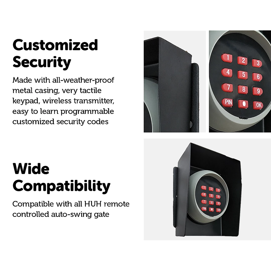 Randy & Travis Machinery DIY & Renovation Wireless Keypad Entry For Swing And Sliding Gate With Metal Casing