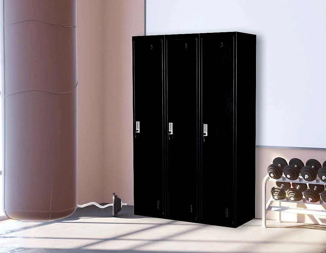 Salvatore Angelotti Three-Door Side By Side Office Gym Shed Storage Locker