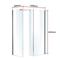 1200x800mm Walk In Shower Enclosure Safety Glass Shower By Della Francesca