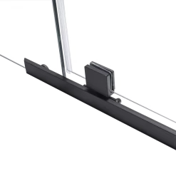 Della Francesca 1000 X 800 X 1900mm Framed Safety Glass Pivot Door Shower Screen In Black