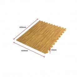 Randy & Travis Machinery 12 Tiles EVA Fitness Home Yoga Gym Interlocking Floor Puzzle Mat - Wood Colour Sports & Fitness