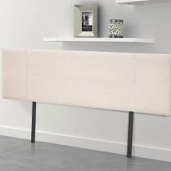 Palermo Furniture King Beige Linen Fabric Bed Headboard Bedhead