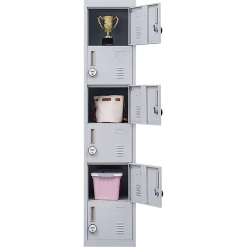 Salvatore Angelotti Grey 6-Door Locker For Office Gym Shed School Home Storage - 4-Digit Combination Lock Furniture
