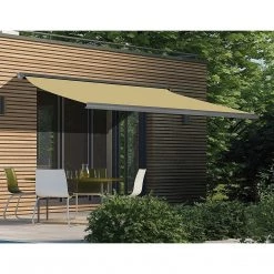 Bariloche 4.0 X 3.0m Beige Retractable Folding Arm Heavy Duty Cassette Awning DIY & Renovation