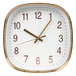 Randy & Travis Machinery Modern Wall Clock Silent Non-Ticking Quartz Battery Operated Gold