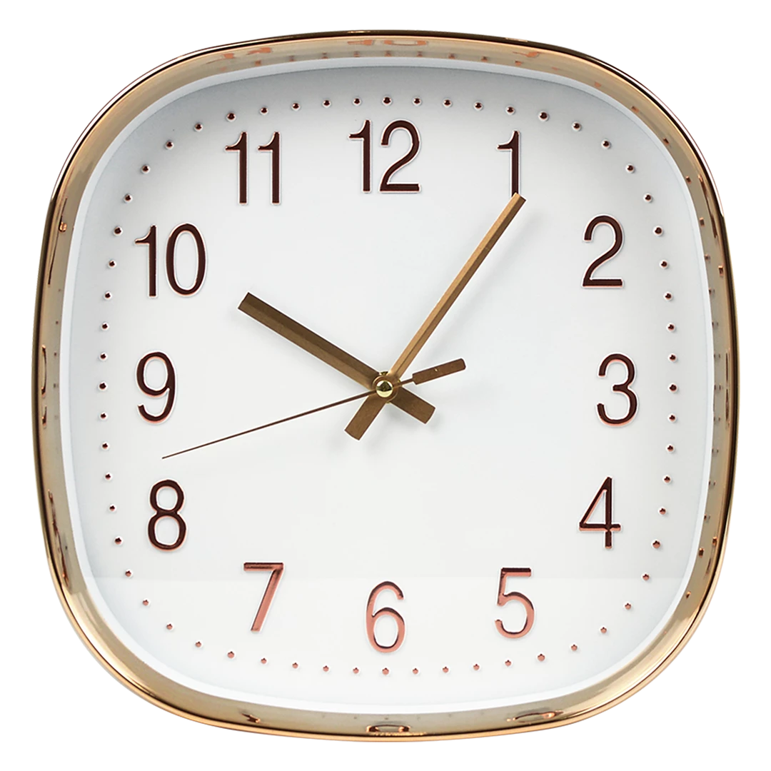 Randy & Travis Machinery Modern Wall Clock Silent Non-Ticking Quartz Battery Operated Gold