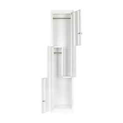 Salvatore Angelotti Grey Two-Door L-shaped Office Gym Shed Storage Locker - Padlock-operated Furniture