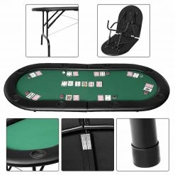 Randy & Travis Machinery Games & Hobbies 185cm 8 Player Folding Poker Blackjack Table With Cup Holder