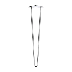 Della Francesca Furniture Set Of 4 Chrome Retro Hairpin Table Legs 12mm Steel Bench Desk - 71cm