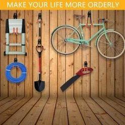 Randy & Travis Machinery 12-Pack Wall Mount Garage Hooks Tool Storage Workshop Organiser Heavy Duty Steel