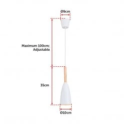 FactoryFast.com.au Home & Lifestyle White Pendant Lighting Kitchen Lamp Modern Pendant Light Bar Wood Ceiling Lights