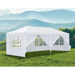 Bariloche 3x6m Gazebo Outdoor Marquee Tent Canopy White Outdoor & Leisure