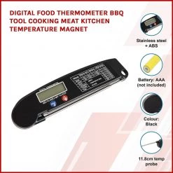 Randy & Travis Machinery Home & Lifestyle Digital Food Thermometer BBQ Tool Cooking Meat Kitchen Temperature Magnet