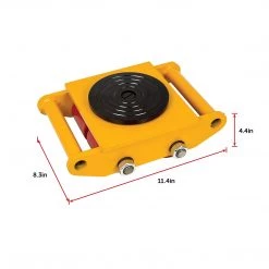 Randy & Travis Machinery 3x3 Heavy Duty Machine Dolly Skate Machinery Roller Mover Cargo Trolley 6T