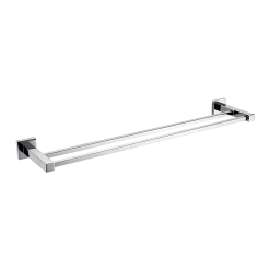 Della Francesca Double Classic Chrome Towel Bar Rail Bathroom DIY & Renovation