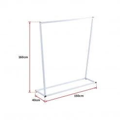 Palermo Commercial Clothing Garment Rack Retail Shop White