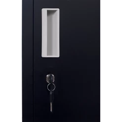 Salvatore Angelotti Furniture Black One-Door Office Gym Shed Clothing Locker Cabinet - Standard Lock With 2 Keys